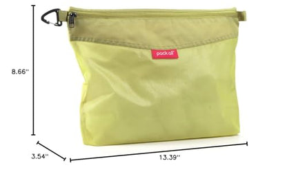 pack all Water-Resistant Zipper Pouch, Mesh Zipper Bag, 14.17"x10.23" - color: Green, size: Large