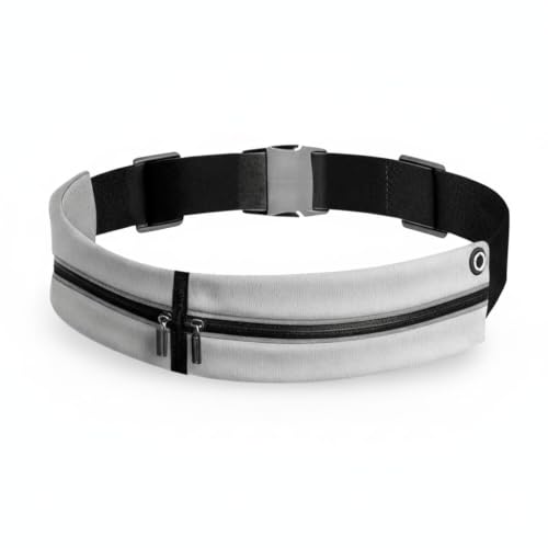 Running Belt for Men and Women, Reflective Phone Waist Pack - color: Grey, size: One Size