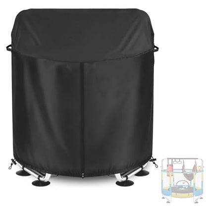 55" Kids Trampoline Cover Waterproof,600D Thick Fabric,Black