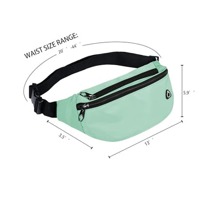 Fanny Packs for Men and Women Water-Repellent Sports Waist Pack Bag - color: 1pack-Aqua