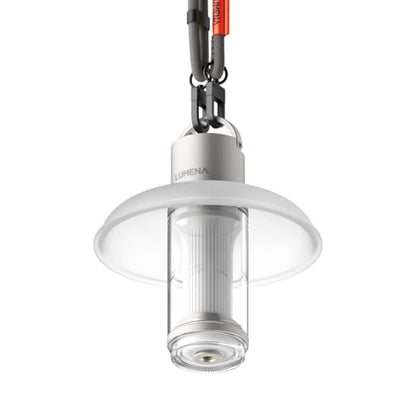LUMENA M4 Portable LED Lantern | Rechargeable Camping Light, Water-Resistant, 3350mAh Battery, Adjustable Brightness & Modes, Magnetic, Durable for Outdoor & Emergency Use (Platinum Beige) - color: Platinum Beige