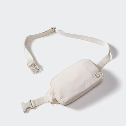Pander Mini Belt Bag – Ultra Compact, Fits 6.7” Phone, Lipstick, Earbuds, Essentials, Small Crossbody Waist Purse, White Opal - color: White Opal