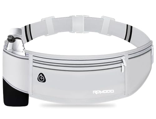 Fanny Pack with Water Bottle Holder, Running Hydration Belt, Grey - color: 09-Light Grey