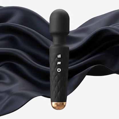 Personal Massager - 4H Max Runtime & Ultra-Quiet - Waterproof - 20 Modes 8 Speeds for Deep Tissue Back Massage, Post-Workout Recovery and Neck Muscle Relaxation(Black) - color: Black