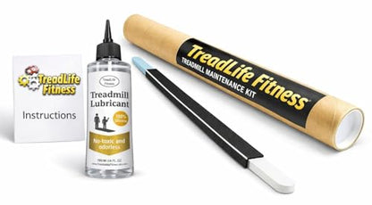TreadLife Fitness Treadmill Maintenance Kit | 1 Year Supply of Treadmill Lubricant for Belt | 100% Silicone Lube | Extra Wide TruLube Applicator Wand | Directions Included