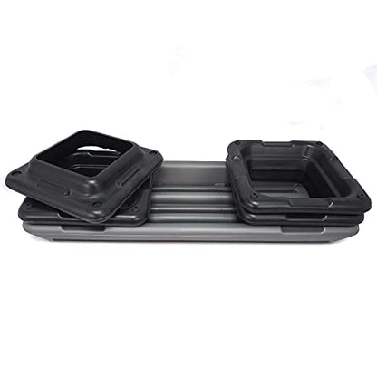 HTTMT- 43'' Adjustable Sports Exercise Aerobic Step Platforms Fitness Exercise Stepper W/Risers 4" 6" 8" Home Gym [P/N: ET-HOME006-6-8-BK]
