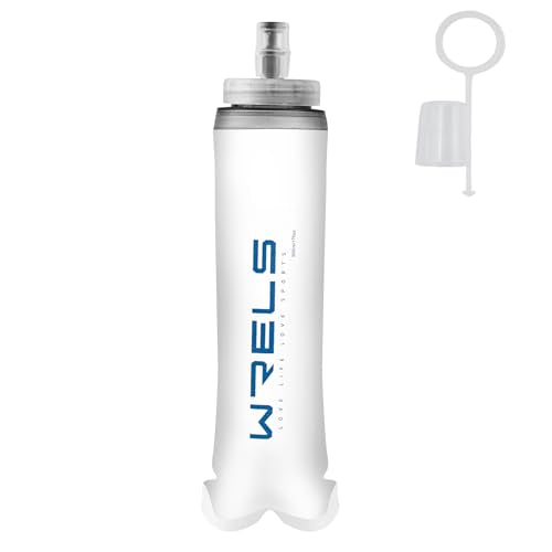 WRELS Soft Flasks Soft Running Water Flask Collapsible Soft Water Bottles Small BPA-Free for Sports Hiking Hydration Pack 500 ml/17oz，300 ml/10oz（500ml,blue） - color: Blue