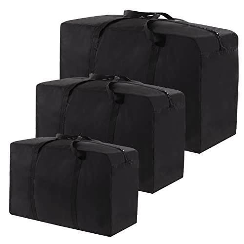 SANSAM Extra Large Heavy Duty Moving Bag,Waterproof Duffle Bag with Zippers,Oxford Cloth Storage Tote Bags for Travelling,College Dorm, Space Saving