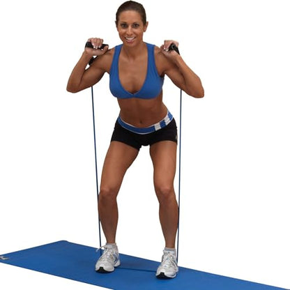 Body-Solid Tools Medium Resistance Tube Bands - Exercise Tubes for Workouts, Beachbody Fitness, Home Gym - Durable Resistance Tubing with Comfort Grip Handles - color: Black