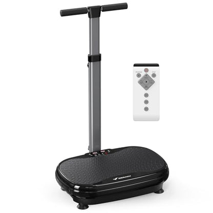 MERACH Vibration Plate Exercise Machine with Handle, 330 lbs Capacity - color: Black