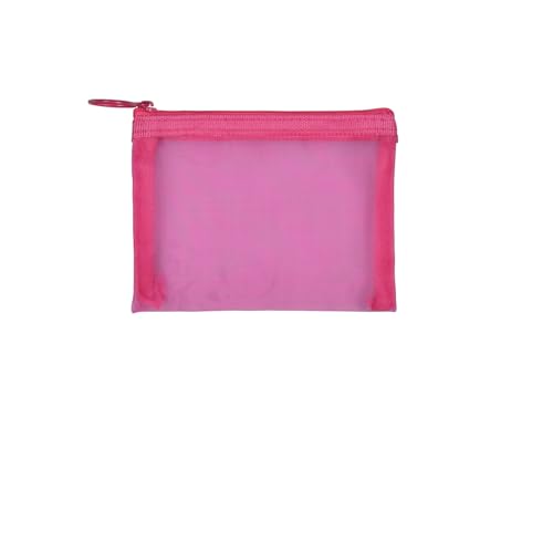 1-Piece Mesh Pouch, Zipper Small Nylon Travel, Mini Zipper Pouch, Mesh Makeup Bag for Daily, Purse Organizer Insert, to Keep Small Ltems, Home Organizing, Rose Pink, 3.93x5.11 inch - color: Rose Pink, size: 3.93x5.11 inch