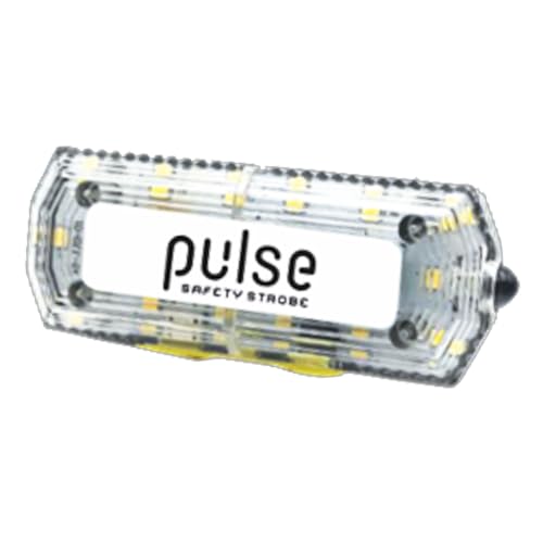 Pulse USB Rechargeable Personal Safety Strobe Light Hands Free, Clip-On LED Flashlight for Industrial PPE, Mechanics, Running, Biking, Kids, Dogs Safety Light (White) - color: White