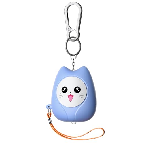 ESSAGER Personal Safety Alarm for Women, 130dB Loud Siren, Replaceable Battery, Built-in LED Light, Portable Keychain & Carabiner. Self Defense Security Alarm for Kids, Seniors (Blue) - color: Blue
