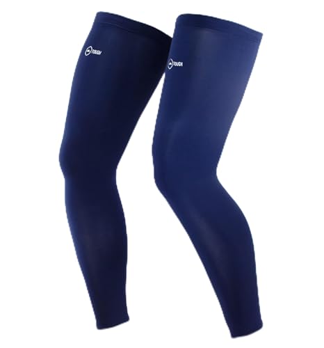 Tough Outdoors Leg Compression Sleeve - Leg Sleeves for Men & Women - Compression Calf Sleeves - Basketball Football Cycling - color: Navy Blue, size: Medium