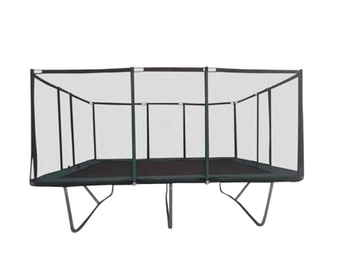 Happy Trampoline Pro Rectangle Trampoline - Heavy Duty 750lbs Jumping Capacity With Net Enclosure - Large Commercial Grade Rectangular Outdoor for Backyard Gymnastics - size: 14 X 16 Ft, style: 14X16 Rectangle
