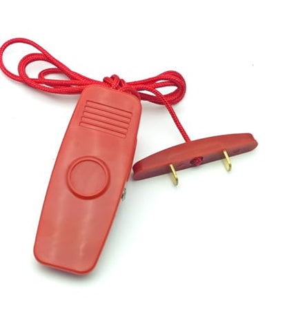 Treadmill Safety Key Replacement, Rectangular 2-Prong Insert Type Emergency Stop Switch, Fitness Running Equipment Accessory with Strong Clamp