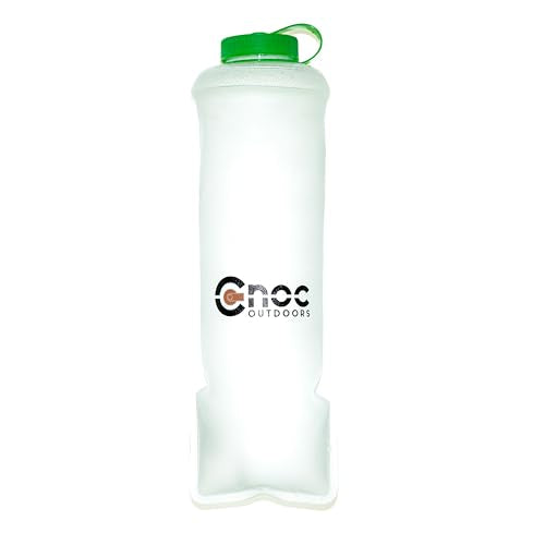 Cnoc Outdoors HydriamX Durable Collapsible 750ml Flask, 42mm Thread Wide Mouth, Hot Liquid Compatible - color: Green, size: 25.4 Ounces