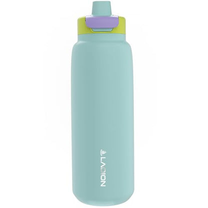 LAOION 32 oz Insulated Stainless Steel Sports Water Bottle - color: Blue, size: 32 Ounces