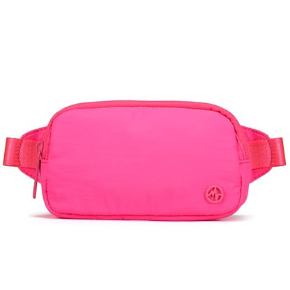 Pander Mini Belt Bag – Ultra Compact, Fits 6.7” Phone, Lipstick, Earbuds, Essentials, Small Crossbody Waist Purse, Sonic Pink - color: Sonic Pink
