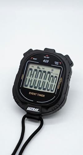 ULTRAK 410 Digital Stopwatch – Waterproof IP67 Event Timer with On/Off Switch, Simple Start/Stop Reset, Large Display, 10-Hour Timing for Coaches, PE, Students & Training