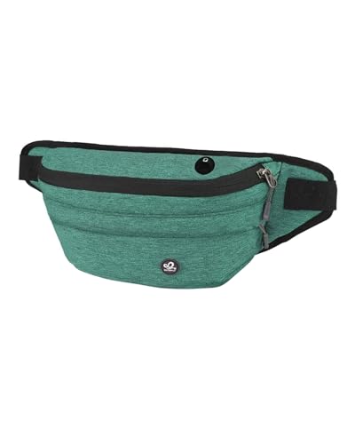 WATERFLY Running Belt Fanny Pack: Runner Marathon Jogging Waist Pack Sport Workout Exercise Fitness Phone Holder Belt for Men Women Jogger Slim Waistband Black - color: Dark Green