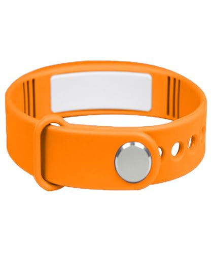 Vibrating Alarm Watch, Potty Training Wristband Rechargeable Pill Reminder Watch with 15 Daily Alarms - color: Orange-V2, size: Large
