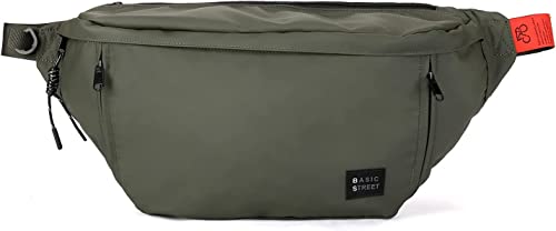Large Crossbody Fanny Pack for Women Men,Waterproof Waist Bag Pack - color: Green, size: Large