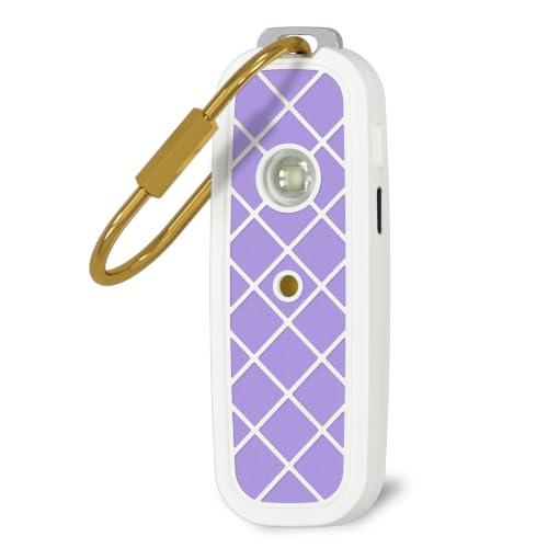 Personal Safety Alarm Keychain for Women & College Girls - 240 Min Siren, Dual Activation (Pin & Button), Locking Pin, LED Strobe, Rechargeable Anti-Slip Grip (Lilac Purple) - color: Lilac Purple