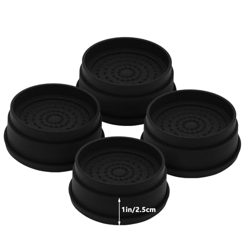 4 Sets Furniture Risers 1 inch Black Bed Risers, Heavy Duty Round - color: Black-round, size: 1 Inch-4 Pack