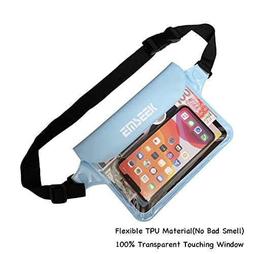 Waterproof Waist Pouch Dry Belt Bag Fanny Pack For Swim Surf Snorkel - color: Blue