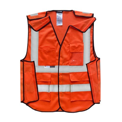 Salzmann Breakaway Mesh Reflective Vest | Hi Vis Vest | US ANSI/ISEA 107 - color: Orange, size: X-Large