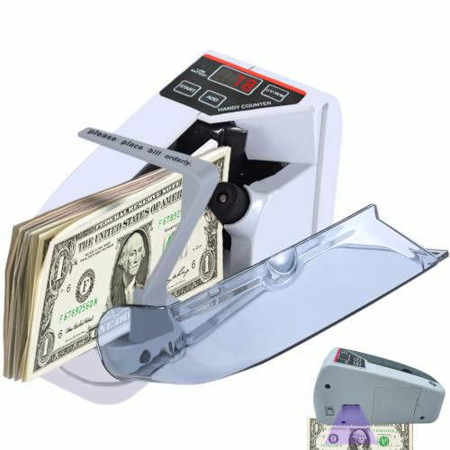 Money Counter,Cash Counter with UV/WM lamp, Portable Bill Counting Machine