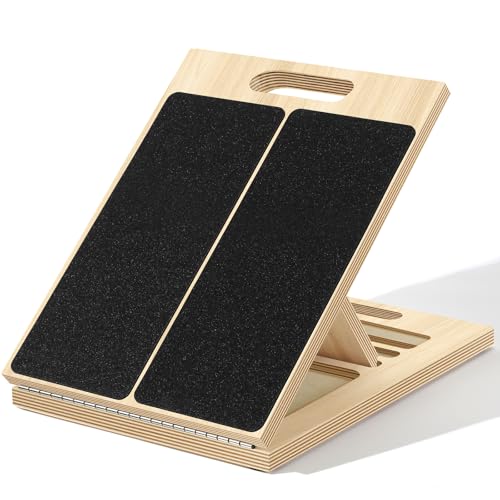 Adjustable Wooden Incline Stretcher for Leg Workouts