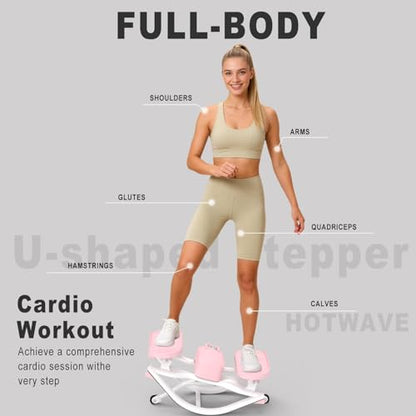 HOTWAVE Rock Stepper, The Rock Stepper Side to Side Exercise Machine - color: Pink, size: Standard
