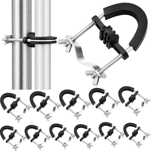 Frienda 12-Pack Trampoline Enclosure Pole Connector U-Shaped Clamp Bracket
