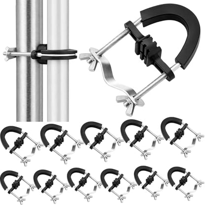 Frienda 12-Pack Trampoline Enclosure Pole Connector U-Shaped Clamp Bracket