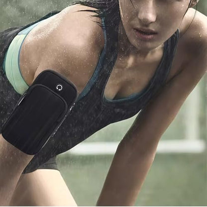Arm Phone Holder for Running, Arm Pouch for Running Armband for Phone with Earphone Hole, Cell Phone Arm Band Fit Sport Gym Hiking - size: B