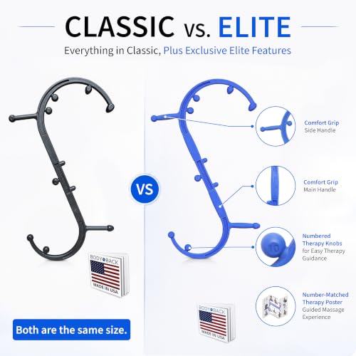 Body Back Buddy Elite Back Massager & Neck Massager for Pain Relief, Blue - color: Blue, size: Elite