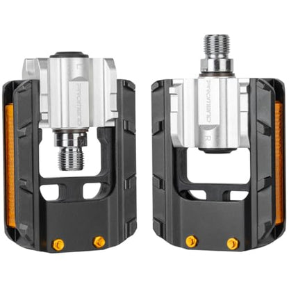 Folding Bike Pedals, All Aluminum Alloy Non-Slip Bike Pedals - color: Upgraded Black