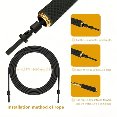 Jump Rope, Adjustable Jump Ropes,Skipping Rope Tangle-Free Rapid Speed,Silicone Handlesfor Women Men Kids,Exercise & Slim Body Jumprope at Home School Gym