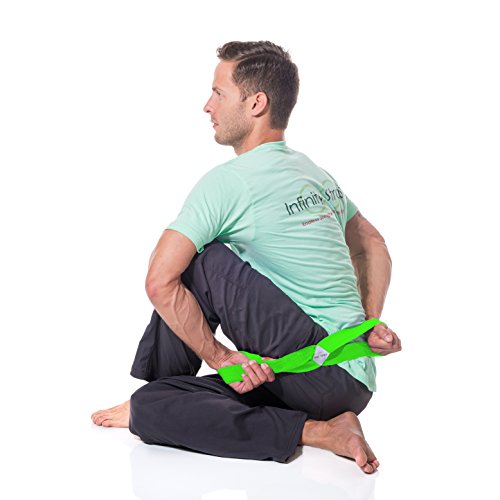 Infinity Yoga Strap for Stretching - Stretch - color: Sunburst, size: Medium 16"-19"