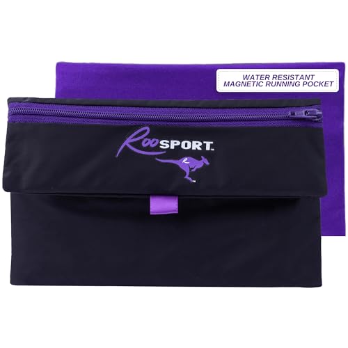 Running Pouch - Securely Carry Essentials While Running - Magnetic Closure for Convenience - color: Purple, size: Large (7.5" X 4.5")