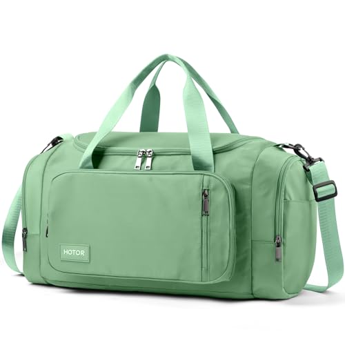 HOTOR Gym Bag, Duffle Bag with Shoe Compartment, Green 20.5x11x10.6 Inch - color: Green, size: 20.5" x 11.0" x 10.6"
