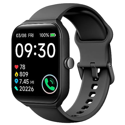 1.95" Smart Watch for Men Women with ALEXA, Fitness Watch for Android iOS - color: Black