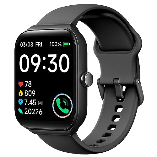 1.95" Smart Watch for Men Women with ALEXA, Fitness Watch for Android iOS - color: Black