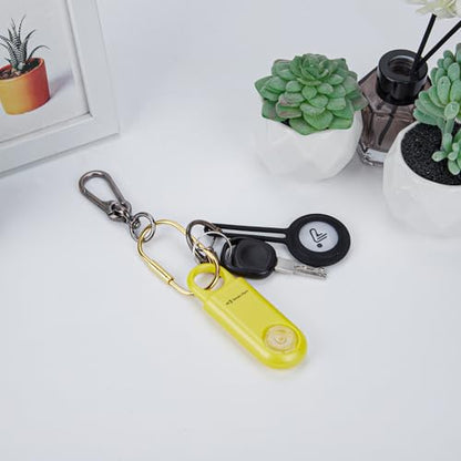 130db Personal Safety Alarm with Ultra Bright Strobe Light. Lemon Yellow - color: Lemon Yellow, style: Button cell