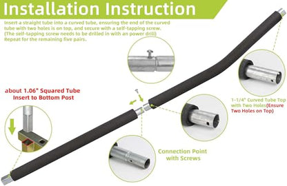 Trampoline Poles Replacement for Skywalker Or Jumpzylla Trampoline Net - style: For Skywalker 4201&4202-1xUpper+1xLower Tube