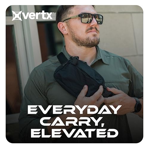 Vertx Everyday Tactical Fanny Pack + - 100% Nylon Fanny Pack for Men and Women with CCW-Ready Design and Rapid Access Tab - Outpost Tan - 2L - color: Outpost Tan, style: Everyday Fanny Pack +