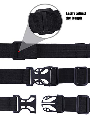 JOVITEC 2 Pack Race Number Belt with 6 Gel Loops, Black and Blue - color: Black and Blue