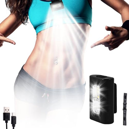 Clip on Running Lights,Rechargeable Night Light with Strong Magnet Reflective, LED Running Lights 6 Lighting Modes with Red Strobe for Runners Joggers Walking Camping Outdoor Adventure, 1Pack-Black - color: Black-1